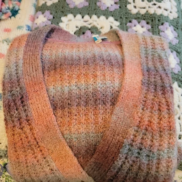 Sundance Ombre VNeck Button Oversized Cardigan Sweater Size S - Picture 6 of 8